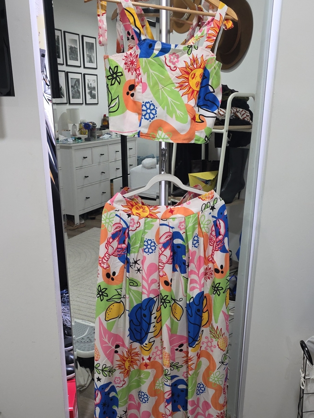 Together Multicolor Tropical Print Two-Piece Set